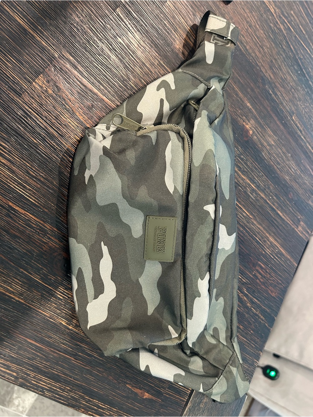 PINK Victoria's Secret Green Camo Sling Belt Bag